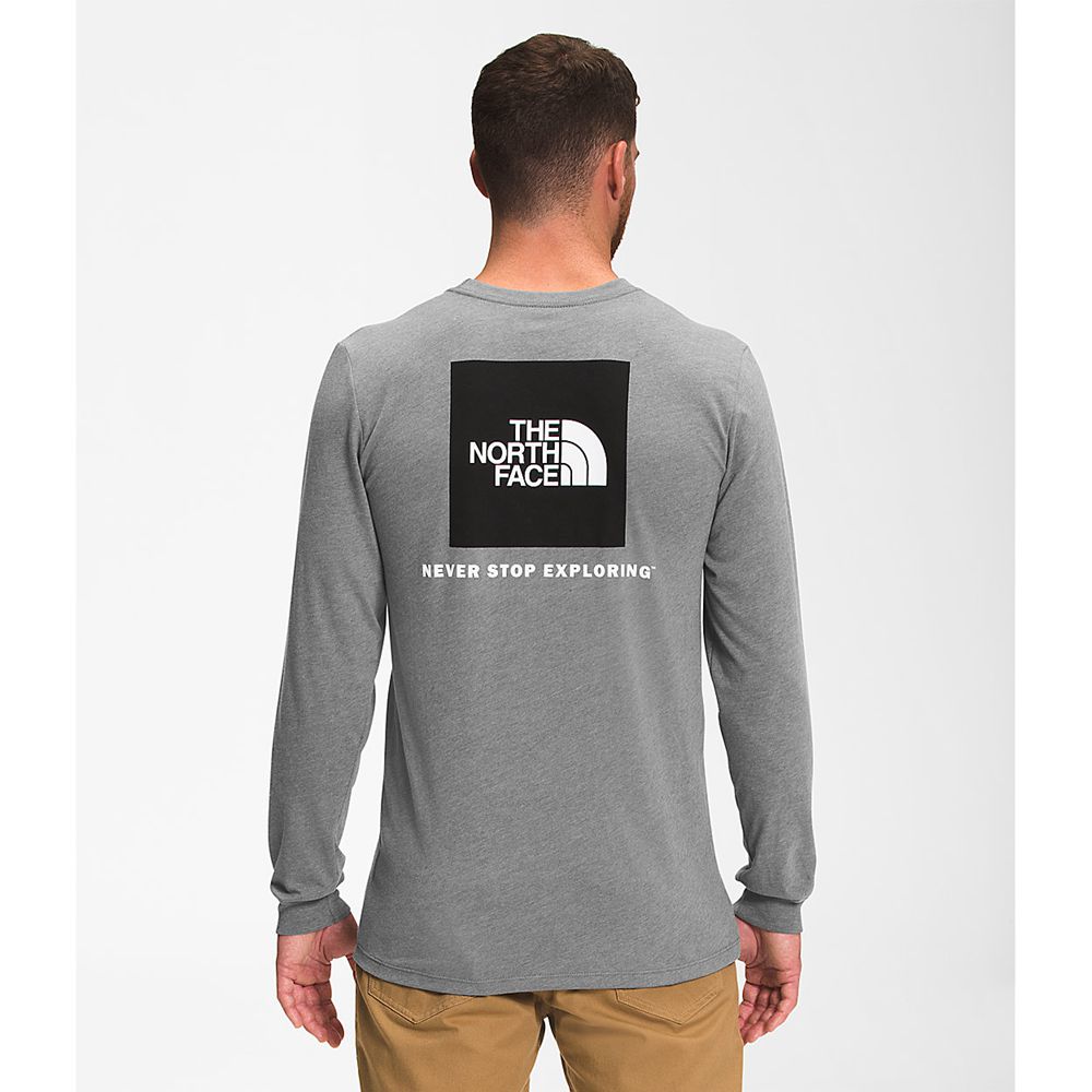 The North Face Long Sleeve Mens Australia - The North Face Long Sleeve Box Nse Grey / Black Never St